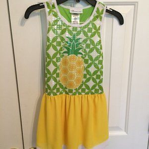 Girls Pineapple Summer Dress. NWT